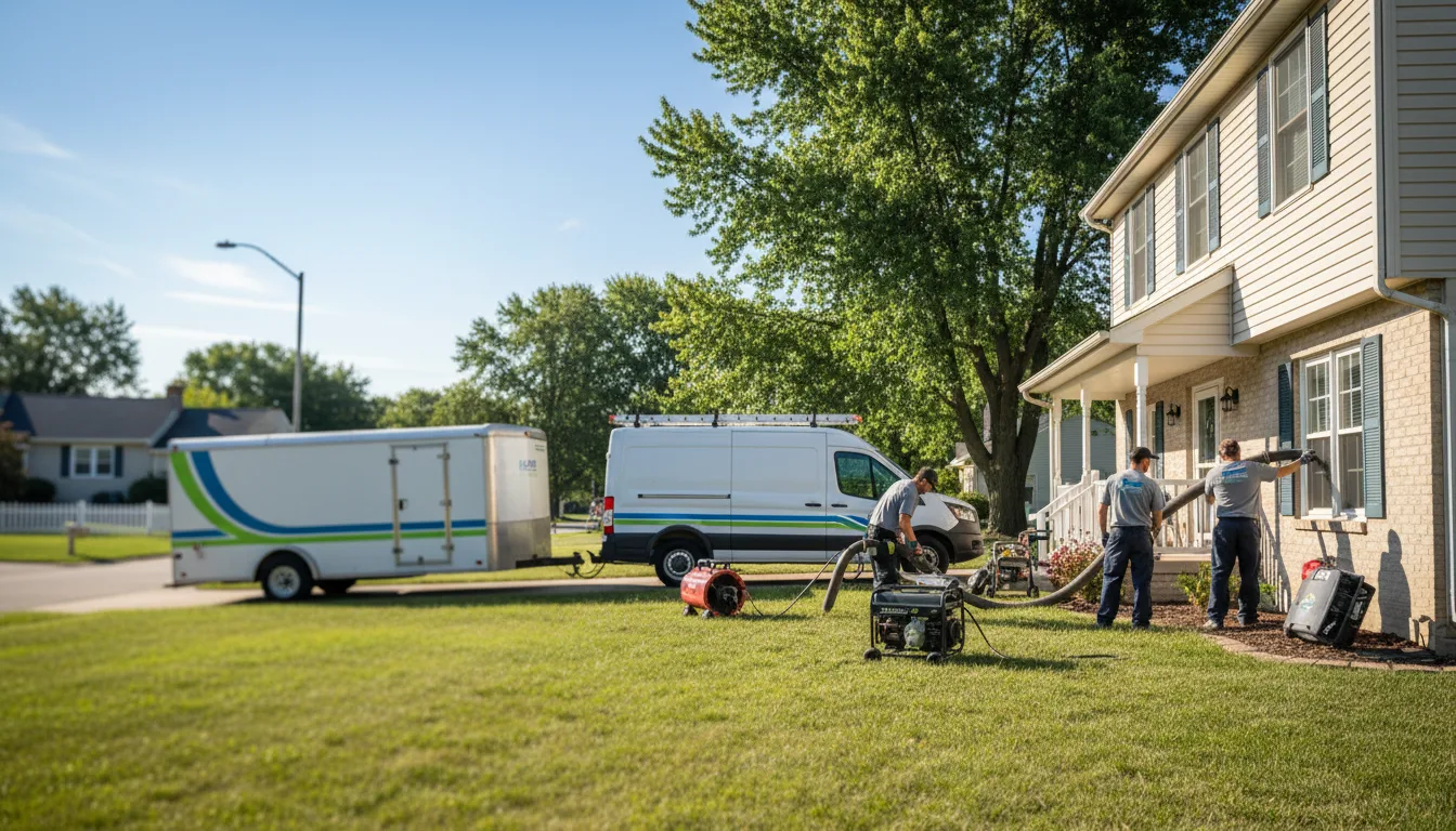 Flooded Basement Restoration And Cleanup With Repair in Oldenburg, IN near me